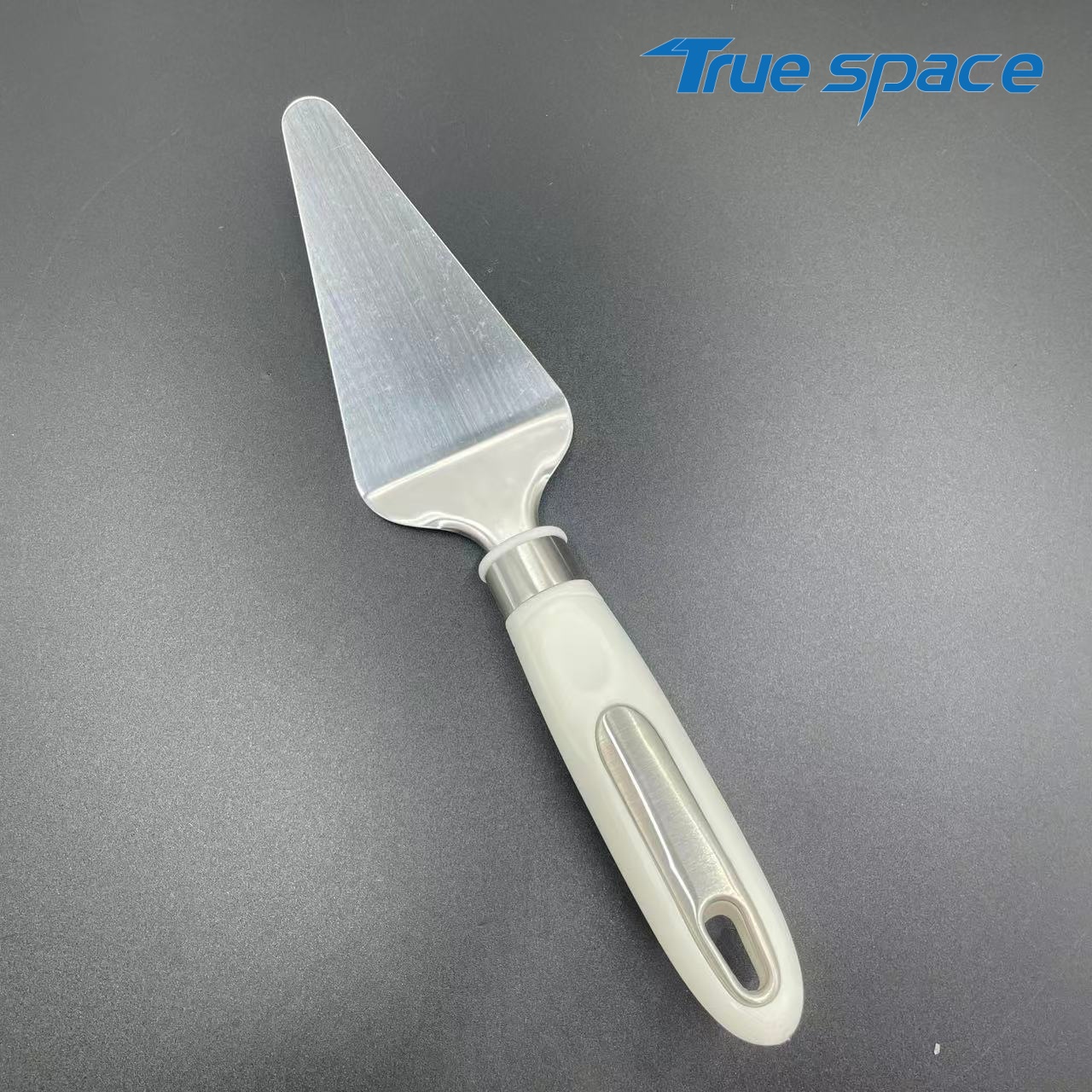 8-Piece Cake Server Spatula Set – White Handle, Engraved "CAKE" Design for Dessert Serving - Image 6