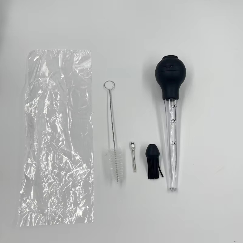Barbecue Tool Turkey Silicone Basting Pump Plastic Handle Seasoning Tube Flavoring Needle Cleaning Brush Oil Drip Seasoning Pump - Image 7