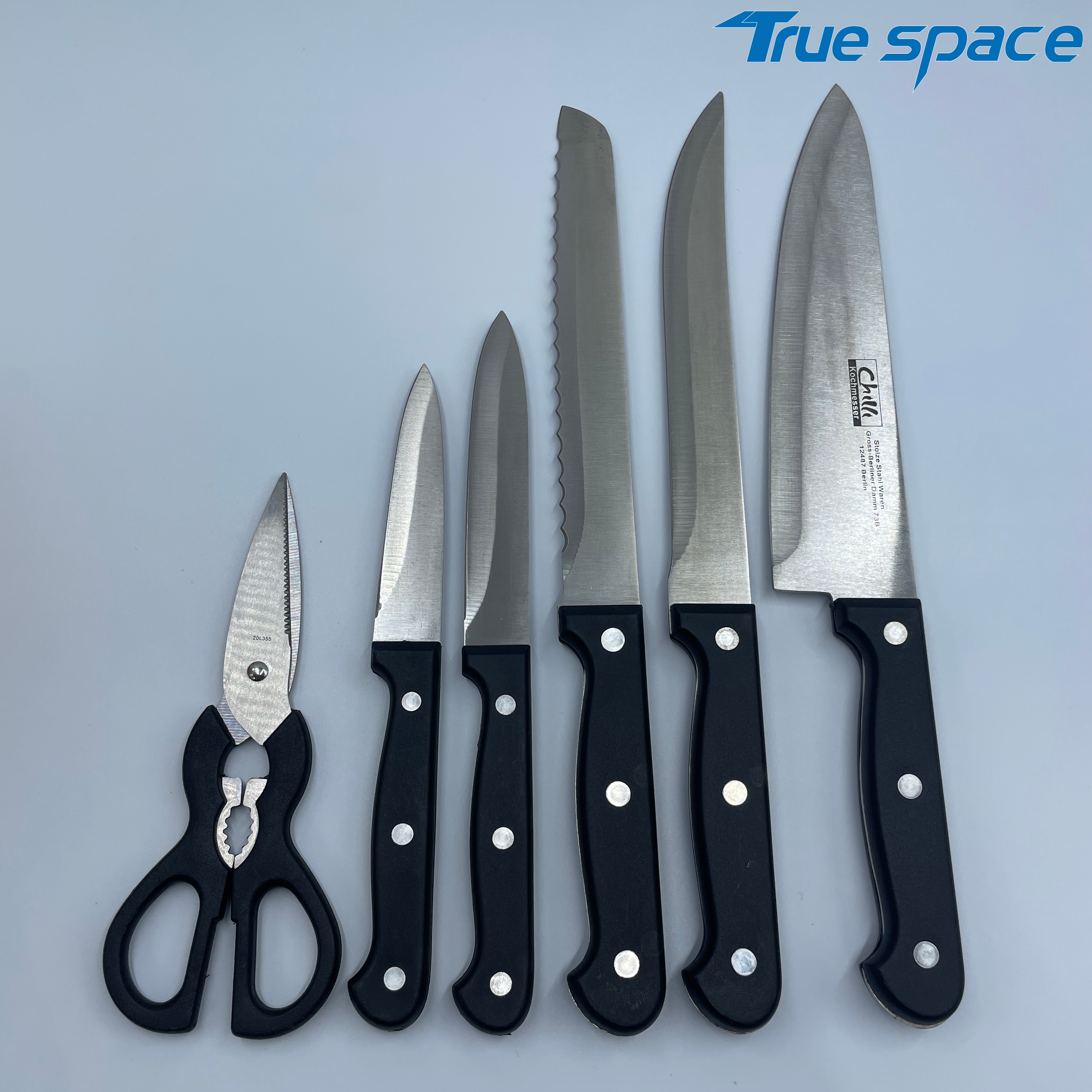 New Kitchen Multi-functional Household Knife 7-piece Set of Stainless Steel Kitchen Knife - Image 8