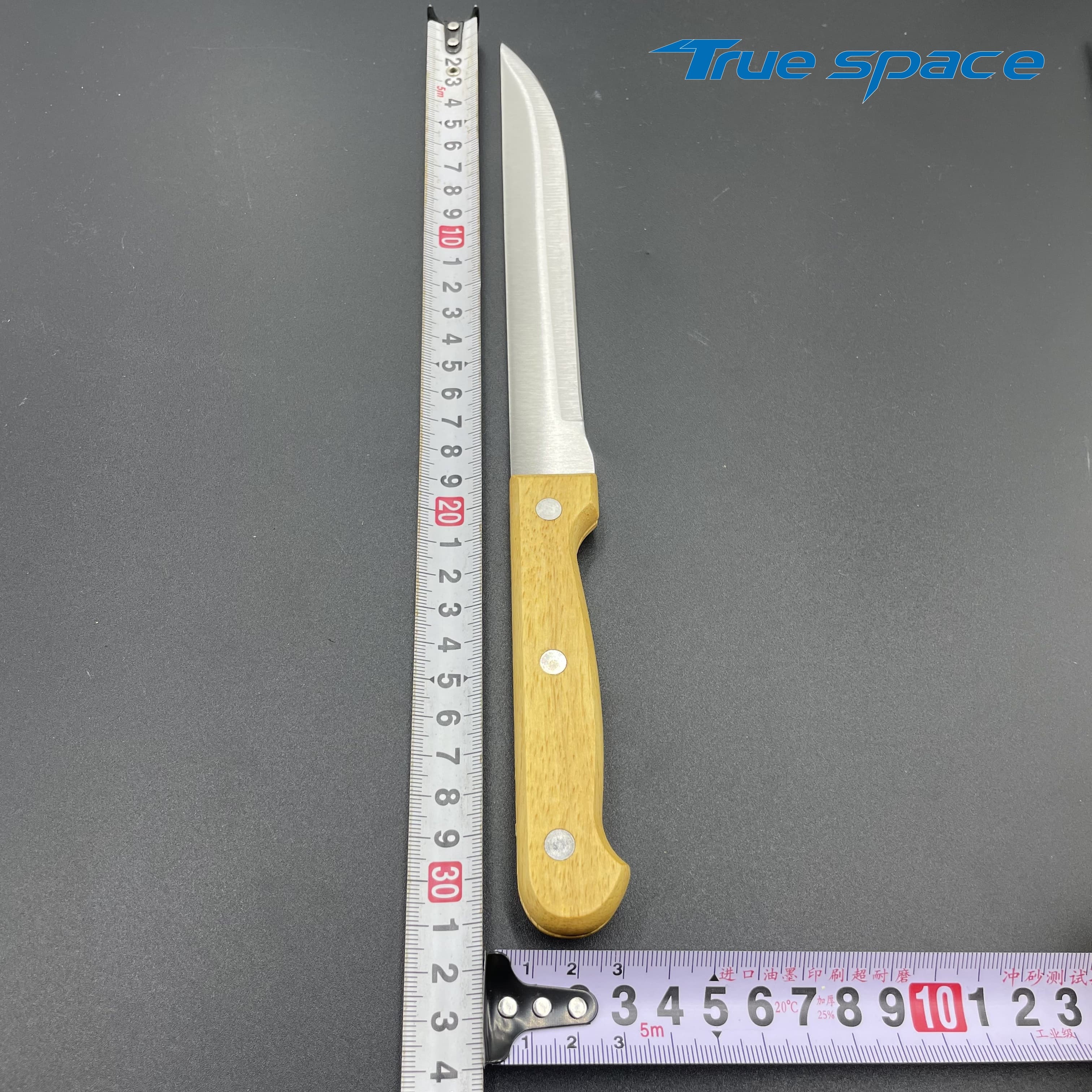 A Set of Stainless Steel Barbecue Knives and Forks with Wooden Handles for Outdoor Cooking Tools - Image 9