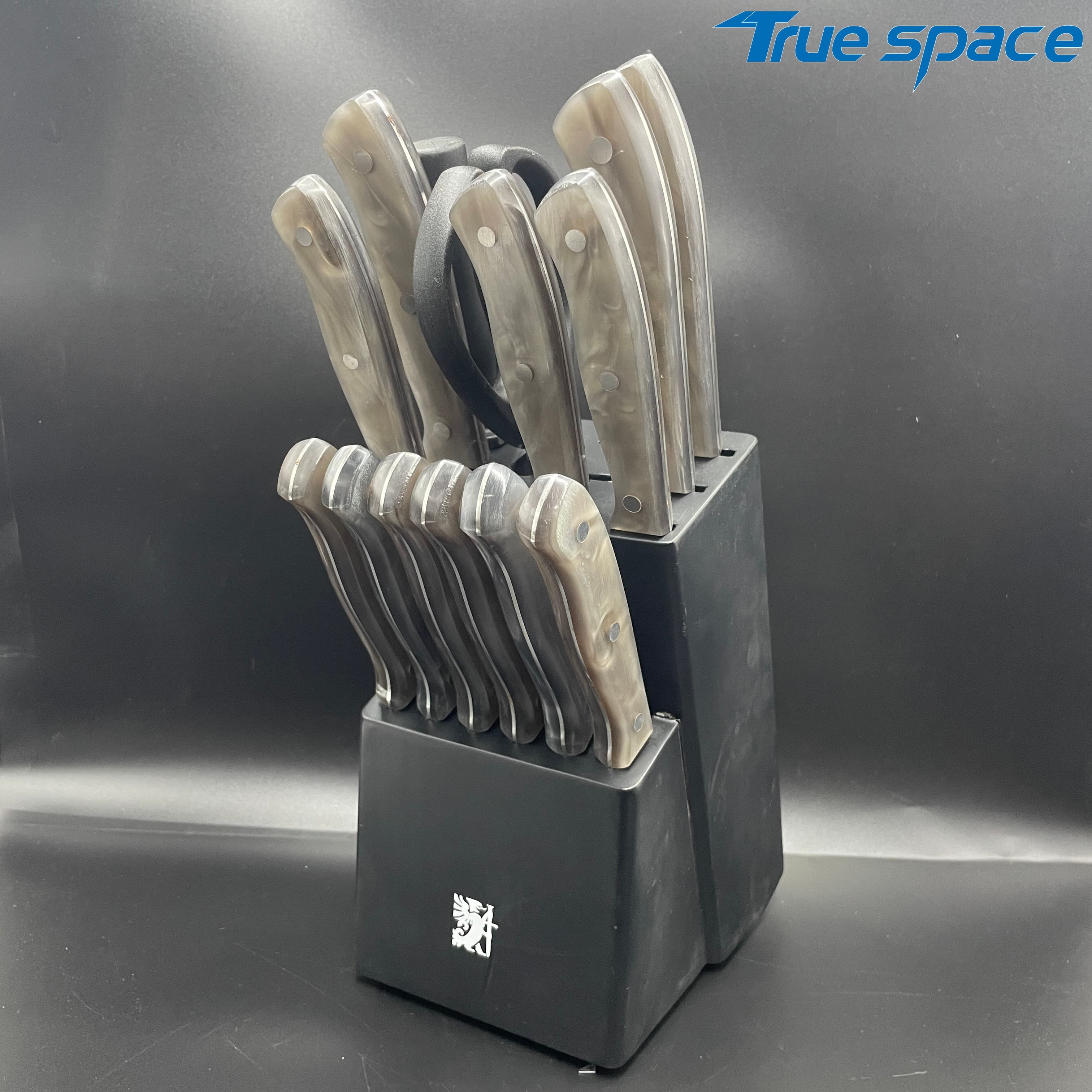 Best-selling Professional Chef Knife Set - 15-piece Stainless Steel Knife Set, with Plastic Handle - Image 9